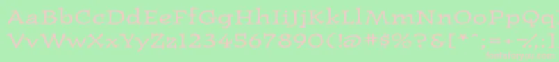 Czcionka Westernpressexpandedssk – różowe czcionki na zielonym tle
