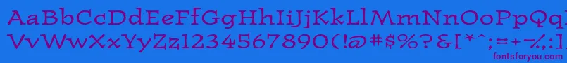 Westernpressexpandedssk Font – Purple Fonts on Blue Background