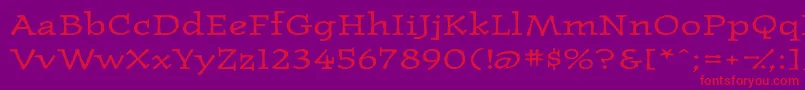 Westernpressexpandedssk Font – Red Fonts on Purple Background