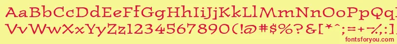 Westernpressexpandedssk Font – Red Fonts on Yellow Background