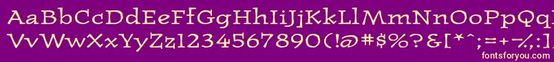 Westernpressexpandedssk Font – Yellow Fonts on Purple Background