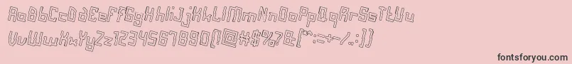 AlotOfLoveHollow Font – Black Fonts on Pink Background
