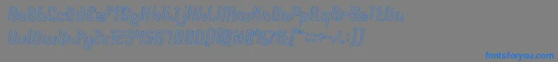 AlotOfLoveHollow Font – Blue Fonts on Gray Background