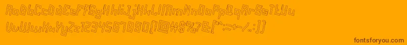 AlotOfLoveHollow Font – Brown Fonts on Orange Background