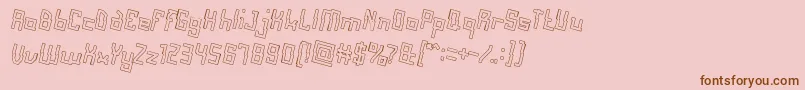 AlotOfLoveHollow Font – Brown Fonts on Pink Background