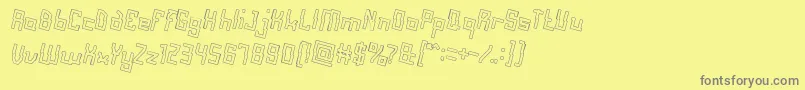 AlotOfLoveHollow Font – Gray Fonts on Yellow Background