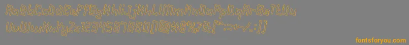 AlotOfLoveHollow Font – Orange Fonts on Gray Background