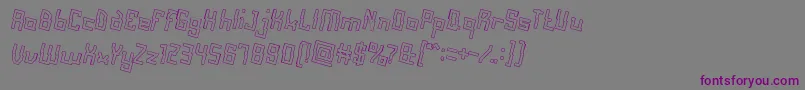 AlotOfLoveHollow Font – Purple Fonts on Gray Background