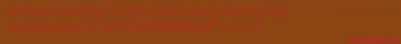 AlotOfLoveHollow Font – Red Fonts on Brown Background