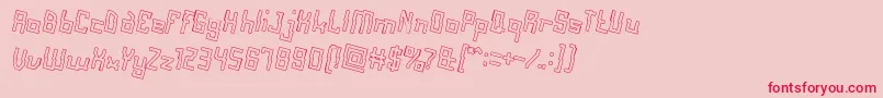AlotOfLoveHollow Font – Red Fonts on Pink Background