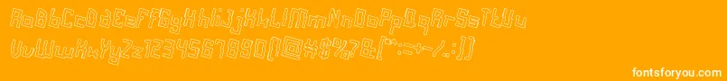 AlotOfLoveHollow Font – White Fonts on Orange Background