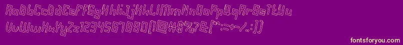Шрифт AlotOfLoveHollow – жёлтые шрифты на фиолетовом фоне