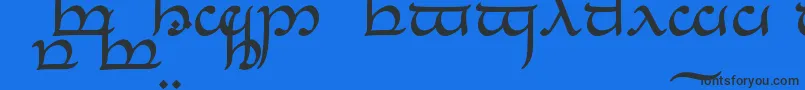 TengwarEldanaroMedium Font – Black Fonts on Blue Background
