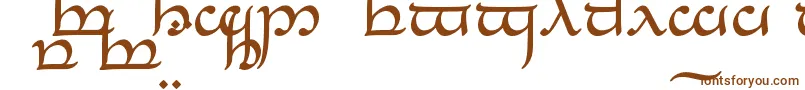 Шрифт TengwarEldanaroMedium – коричневые шрифты на белом фоне