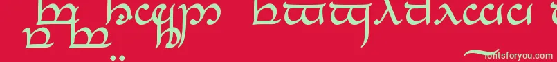 TengwarEldanaroMedium Font – Green Fonts on Red Background