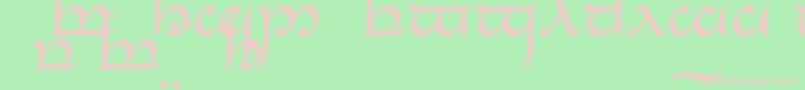 TengwarEldanaroMedium Font – Pink Fonts on Green Background