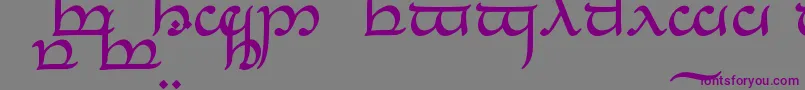 TengwarEldanaroMedium-Schriftart – Violette Schriften auf grauem Hintergrund