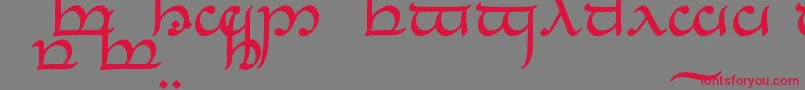 TengwarEldanaroMedium-Schriftart – Rote Schriften auf grauem Hintergrund