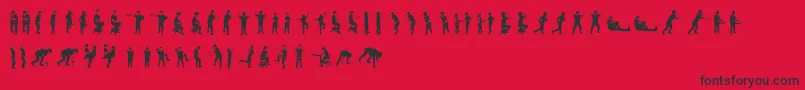 AccionDingbatTipografia Font – Black Fonts on Red Background