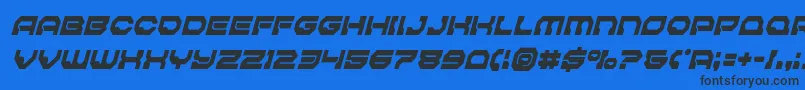Pulsarclasssolidcondital Font – Black Fonts on Blue Background