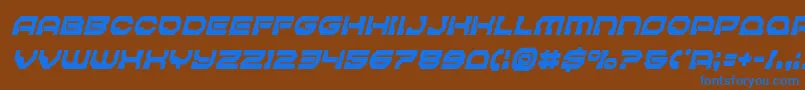 Pulsarclasssolidcondital Font – Blue Fonts on Brown Background