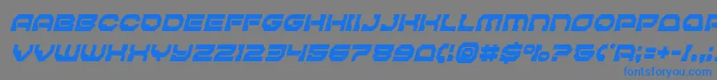 Шрифт Pulsarclasssolidcondital – синие шрифты на сером фоне