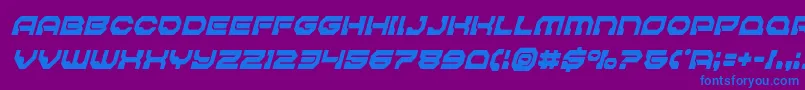 Pulsarclasssolidcondital Font – Blue Fonts on Purple Background