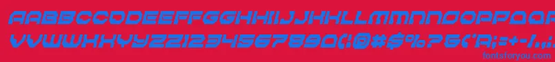 Шрифт Pulsarclasssolidcondital – синие шрифты на красном фоне