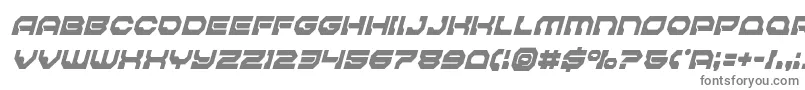 フォントPulsarclasssolidcondital – 白い背景に灰色の文字