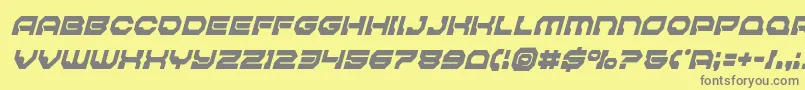 Pulsarclasssolidcondital Font – Gray Fonts on Yellow Background