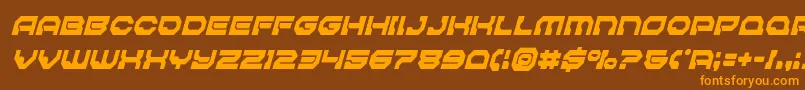 Pulsarclasssolidcondital Font – Orange Fonts on Brown Background