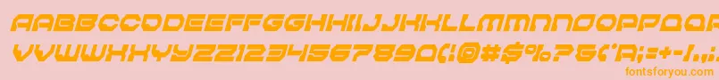 Pulsarclasssolidcondital Font – Orange Fonts on Pink Background