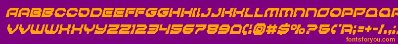 Pulsarclasssolidcondital Font – Orange Fonts on Purple Background