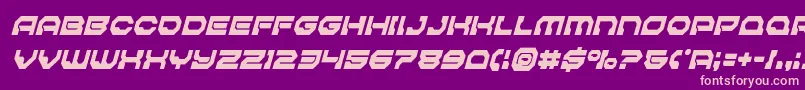 フォントPulsarclasssolidcondital – 紫の背景にピンクのフォント