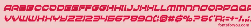 Pulsarclasssolidcondital-Schriftart – Rote Schriften auf rosa Hintergrund