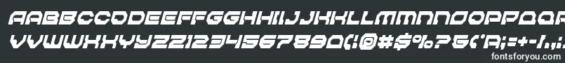 フォントPulsarclasssolidcondital – 黒い背景に白い文字