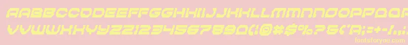 Pulsarclasssolidcondital Font – Yellow Fonts on Pink Background