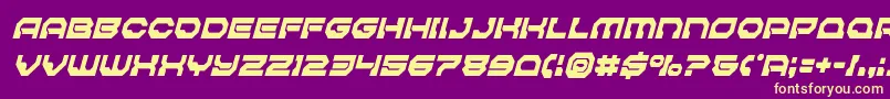 Pulsarclasssolidcondital Font – Yellow Fonts on Purple Background