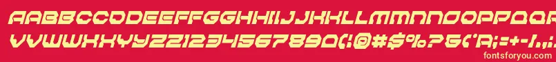 Шрифт Pulsarclasssolidcondital – жёлтые шрифты на красном фоне