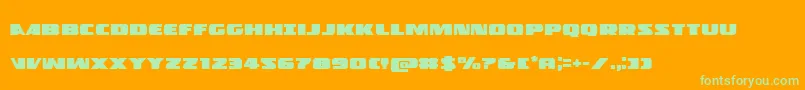 Policecruiser Font – Green Fonts on Orange Background