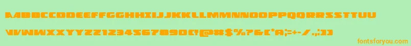 Policecruiser Font – Orange Fonts on Green Background