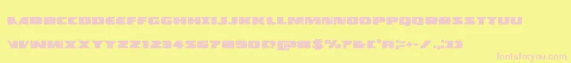 Policecruiser Font – Pink Fonts on Yellow Background