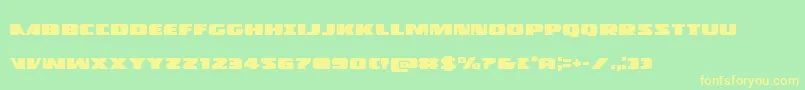 Policecruiser Font – Yellow Fonts on Green Background