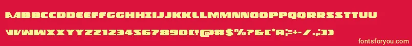 Policecruiser Font – Yellow Fonts on Red Background