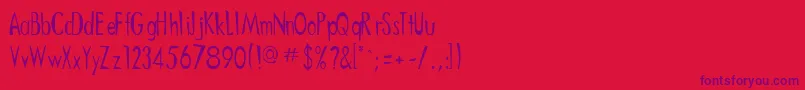 Chinemen Font – Purple Fonts on Red Background