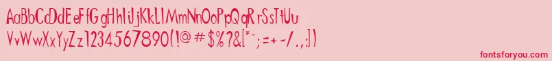 Chinemen Font – Red Fonts on Pink Background
