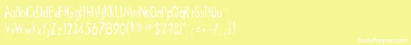 フォントChinemen – 黄色い背景に白い文字