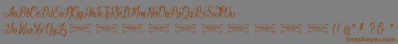 LaCiteDesMilleReines Font – Brown Fonts on Gray Background