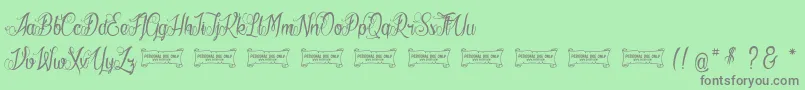 LaCiteDesMilleReines Font – Gray Fonts on Green Background