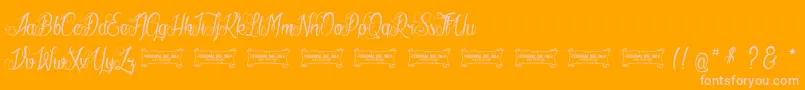 LaCiteDesMilleReines Font – Pink Fonts on Orange Background